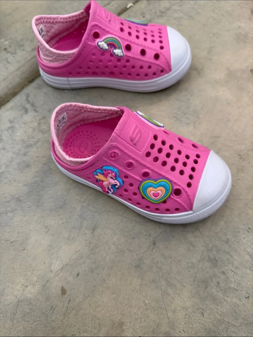 Toddler Skechers Pink Slip-On Clog Shoes Sz 6